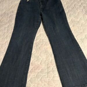 Chico's Dark Blue Flare Jeans Size 2.5  Short Length ( US SIZE Large 14)